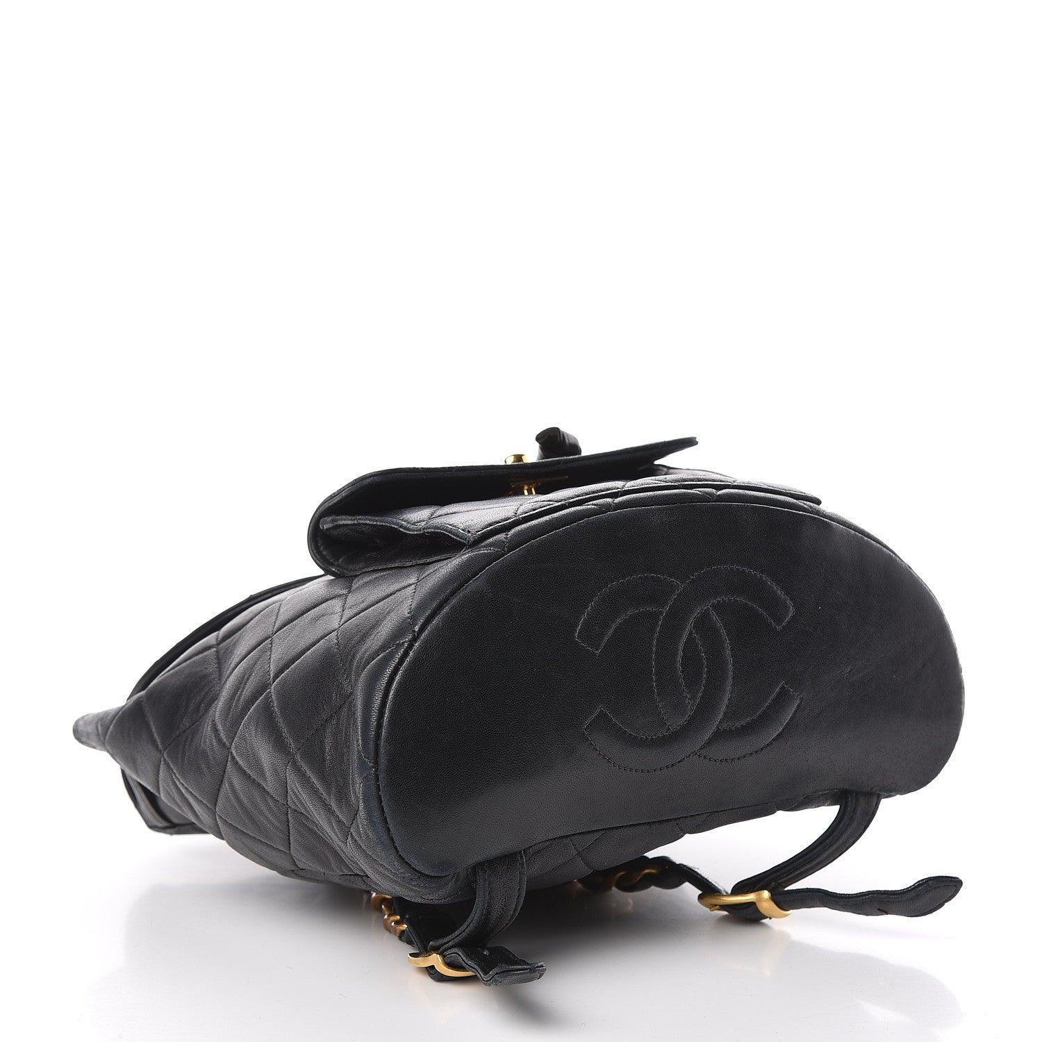 Chanel Lambskin Quilted CC Chain Backpack Black 4 of 18