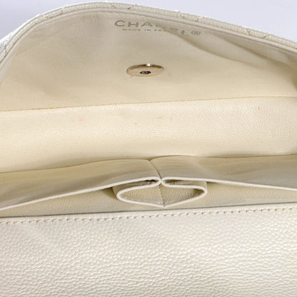 Chanel Caviar East West Flap White 5 of 7