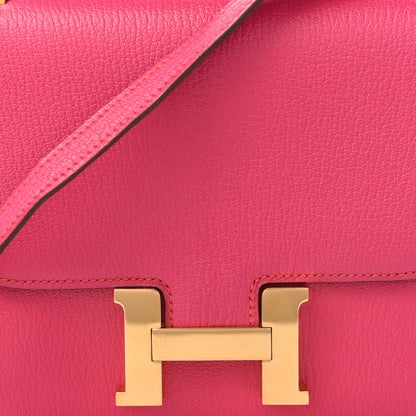 Hermes Chevre Mysore Constance 18 Rose Shocking 10 of 11