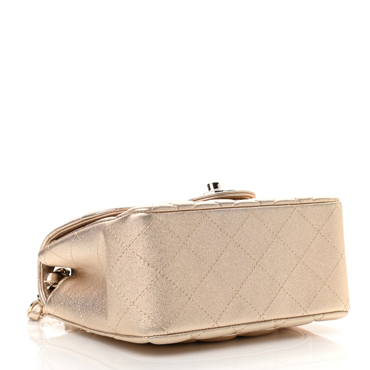 Chanel Metallic Lambskin Quilted Mini Square Flap Gold 3 of 9
