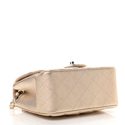 Chanel Metallic Lambskin Quilted Mini Square Flap Gold 3 of 9