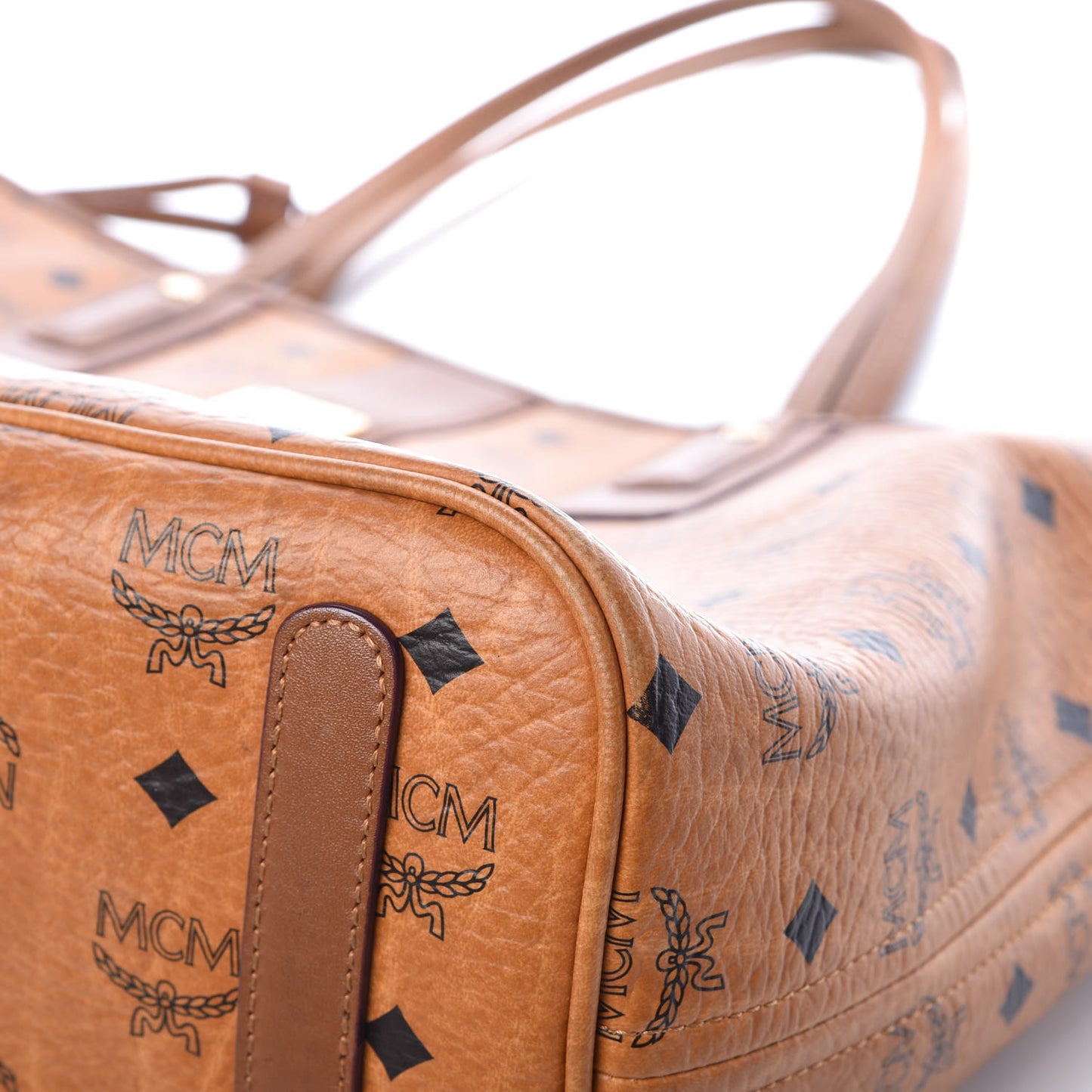 Visetos Medium Liz Reversible Shopper Tote Cognac