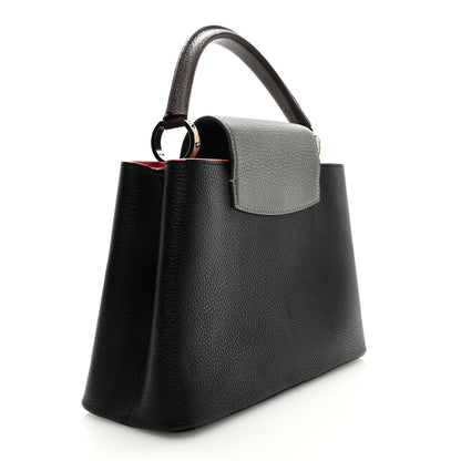 Louis Vuitton Taurillon Capucines MM Black Multicolor 3 of 8