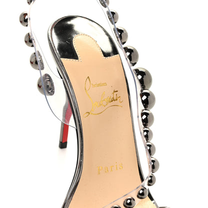 Christian Louboutin Specchio PVC Corinetta 100 Sandals 35 Gun Metal 11 of 16
