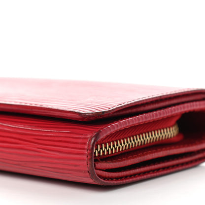 Louis Vuitton Epi Porte-Monnaie Billets Tresor Wallet Castillan Red 5 of 17