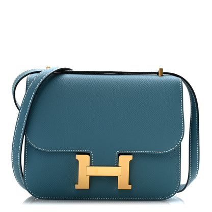 Hermes Epsom Constance 18 New Blue Jean 1 of 12