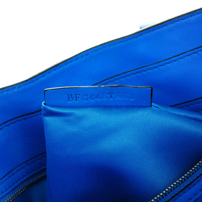 Valentino Garavani Nappa Canvas Camo Medium Rockstud Soft Tote Blue Fluo 7 of 7