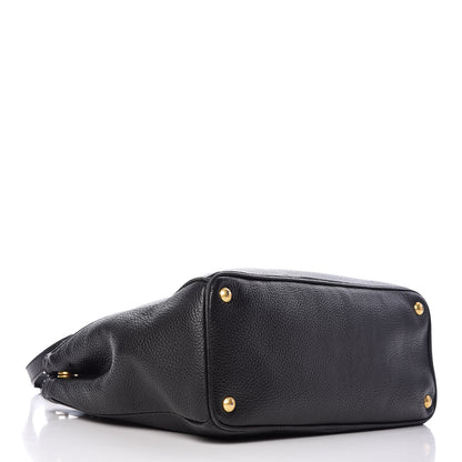 Prada Vitello Daino Large Double Zip Tote Nero Black 5 of 24
