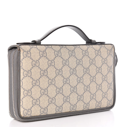 Gucci GG Supreme Monogram Travel Document Case Ecru Grigio 3 of 7