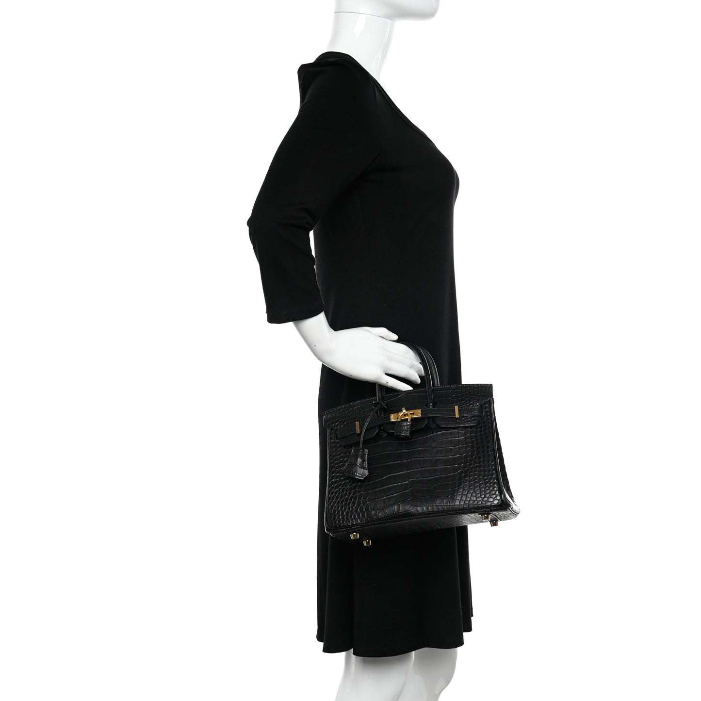 Matte Alligator Birkin 25 Black