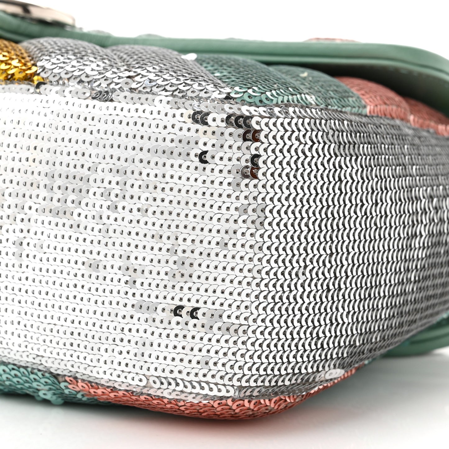 Sequin Satin Calfskin Matelasse Diagonal Small GG Marmont Shoulder Bag Grigio Argento Verde Chiaro Rosa Giallo Light Water Green