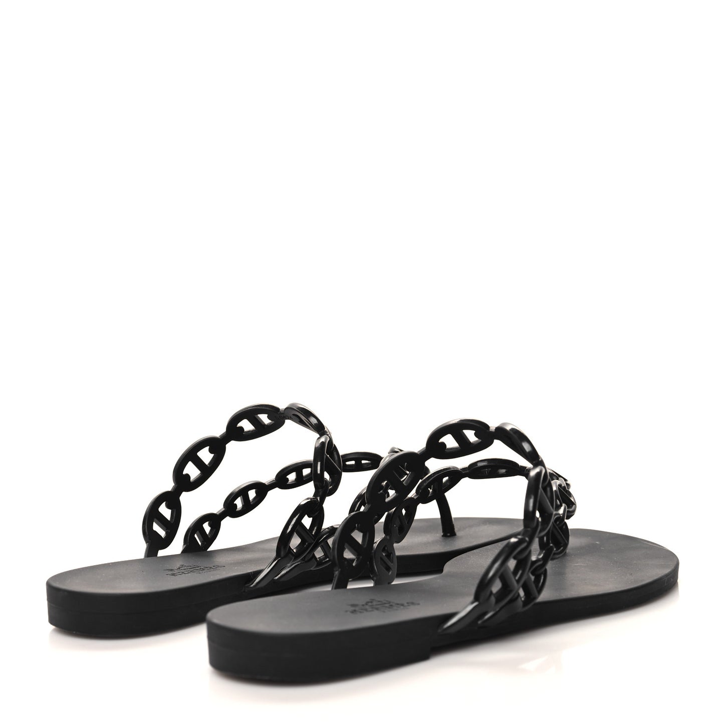 Rubber Chaine d'Ancre Island Sandals 37 Black