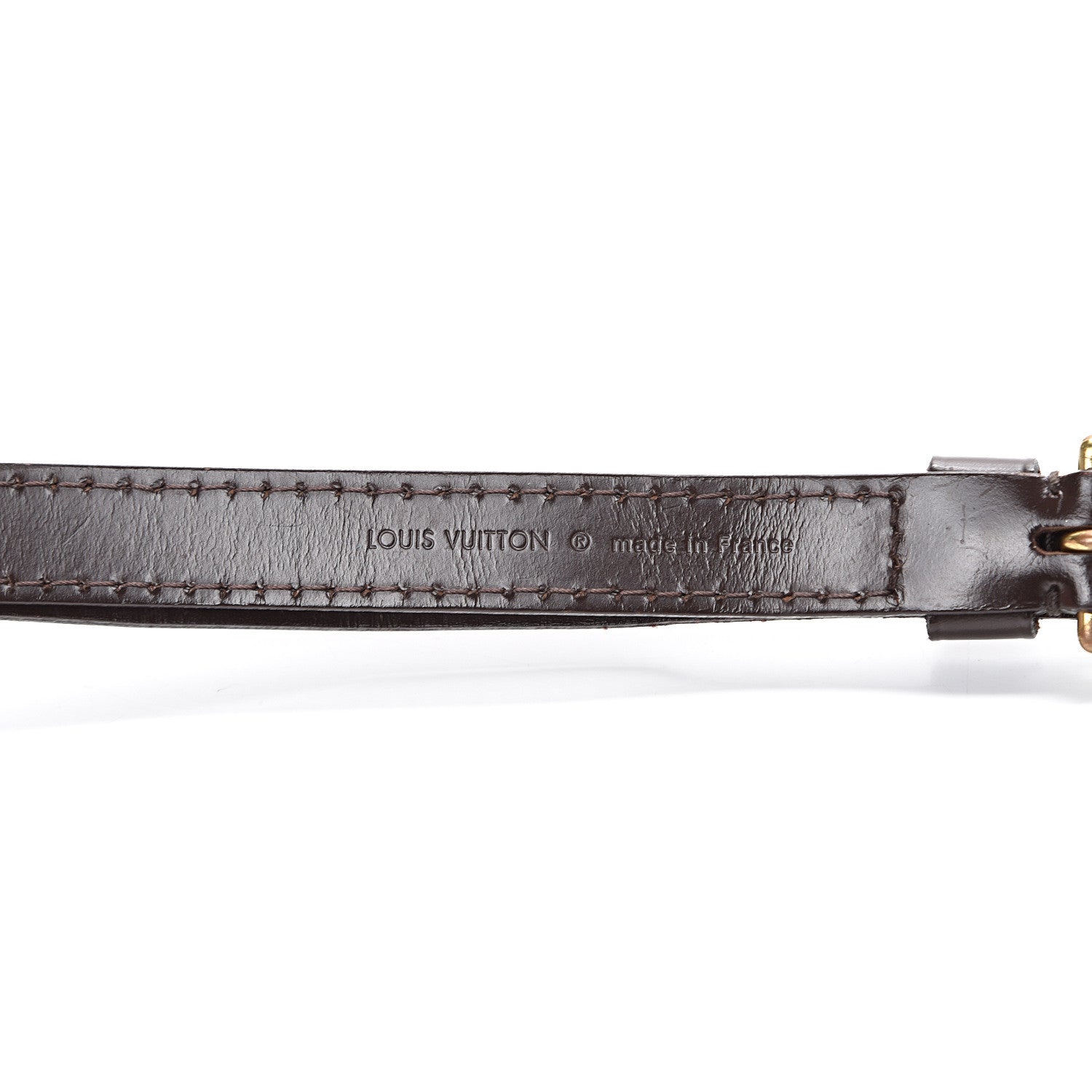 Louis Vuitton Calfskin 16mm Adjustable Shoulder Strap Brown 3 of 4
