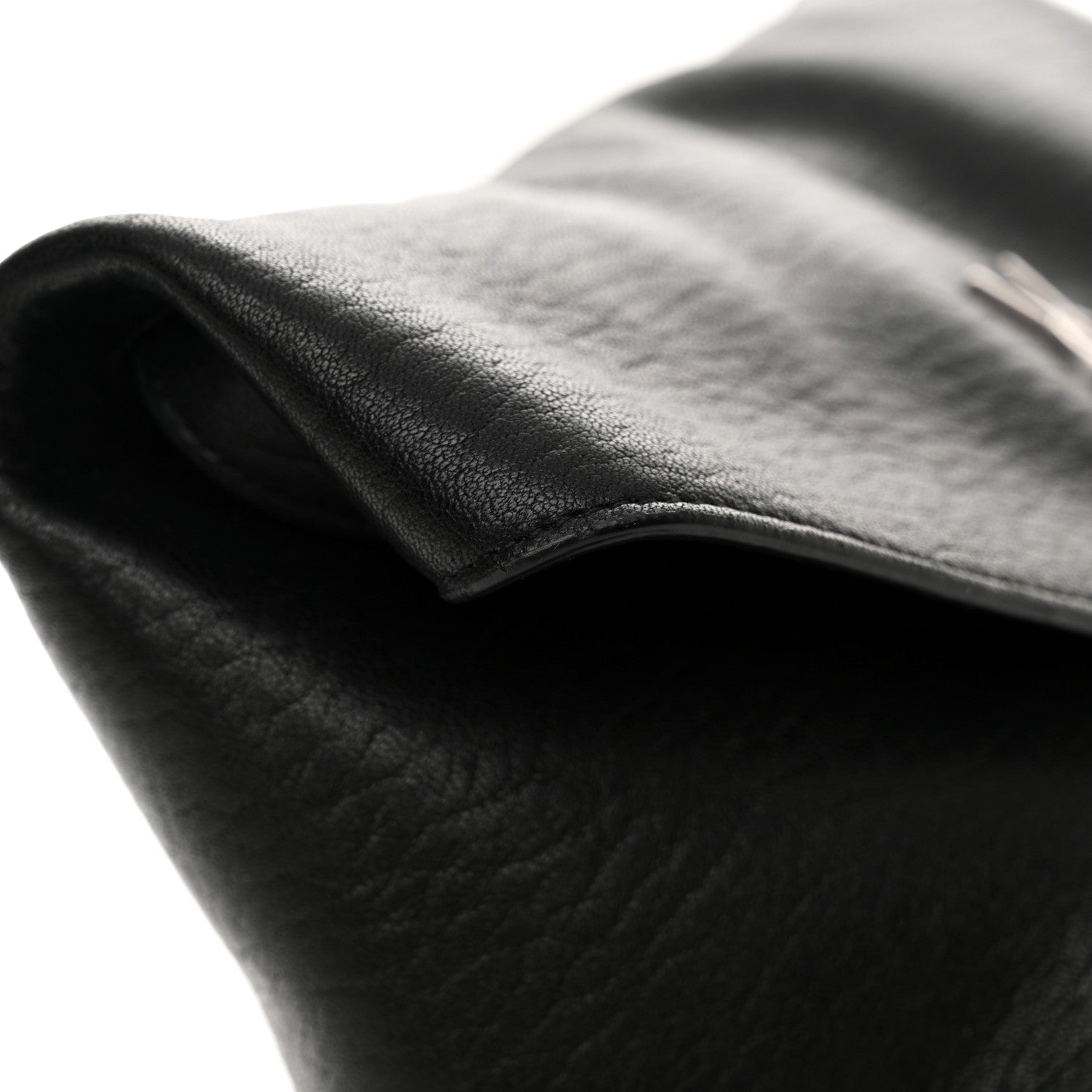 Saint Laurent Lambskin Monogram Large Pouch On Strap Black 16 of 17