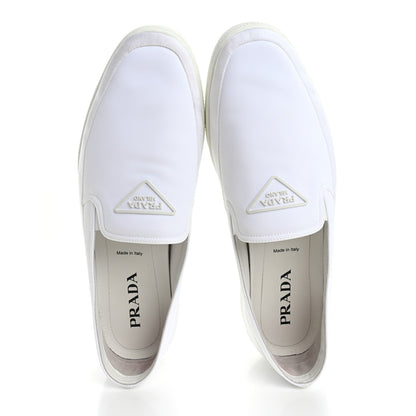 Prada Technical Nylon Triangle Logo Mens Slip On Sneakers 11 White 2 of 12