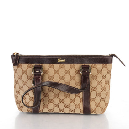 Gucci Monogram Small Abbey Tote Dark Brown 8 of 9