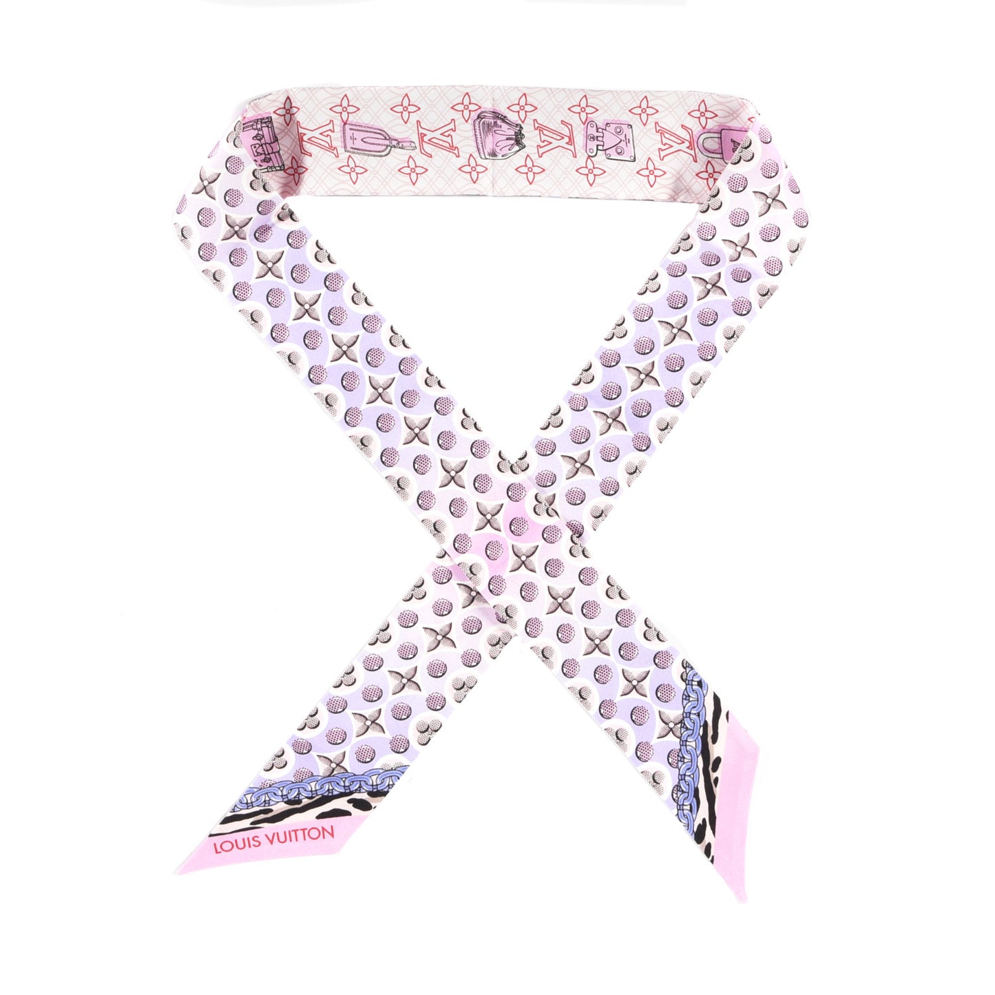Silk Monogram Bubblegram BB Bandeau Blush