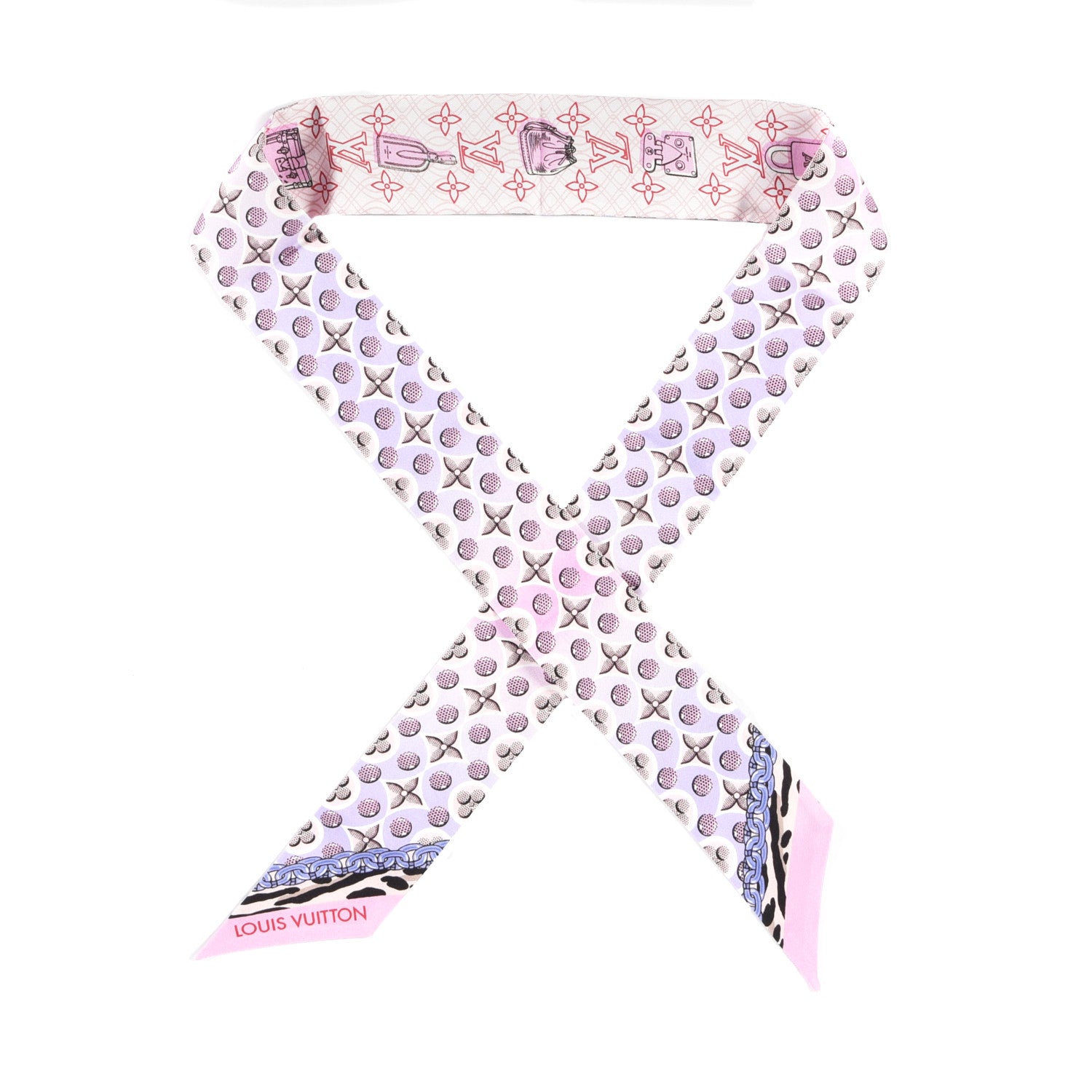 Louis Vuitton Silk Monogram Bubblegram BB Bandeau Blush 1 of 3