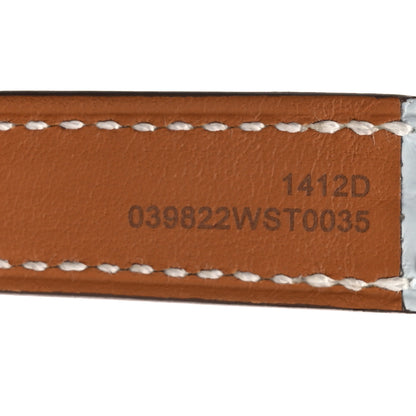 Hermes Matte Alligator 21mm Heure H Hour Watch Strap Bleu Brum 6 of 7