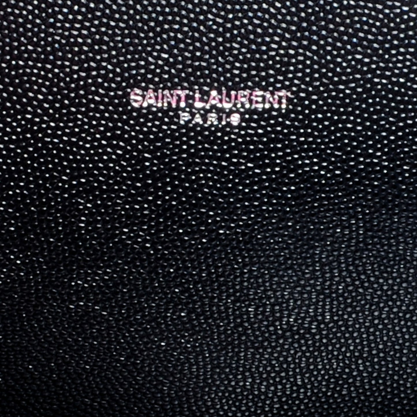Grain de Poudre Matelasse Studded Large Monogram Satchel Black