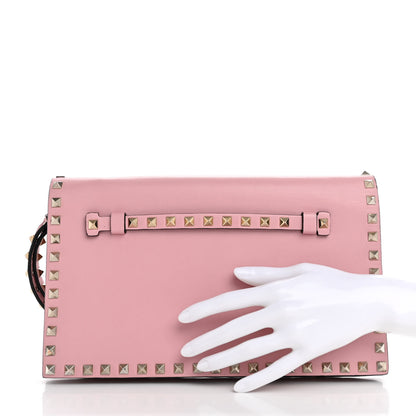 Valentino Garavani Nappa Rockstud Wristlet Clutch Water Rose 2 of 23