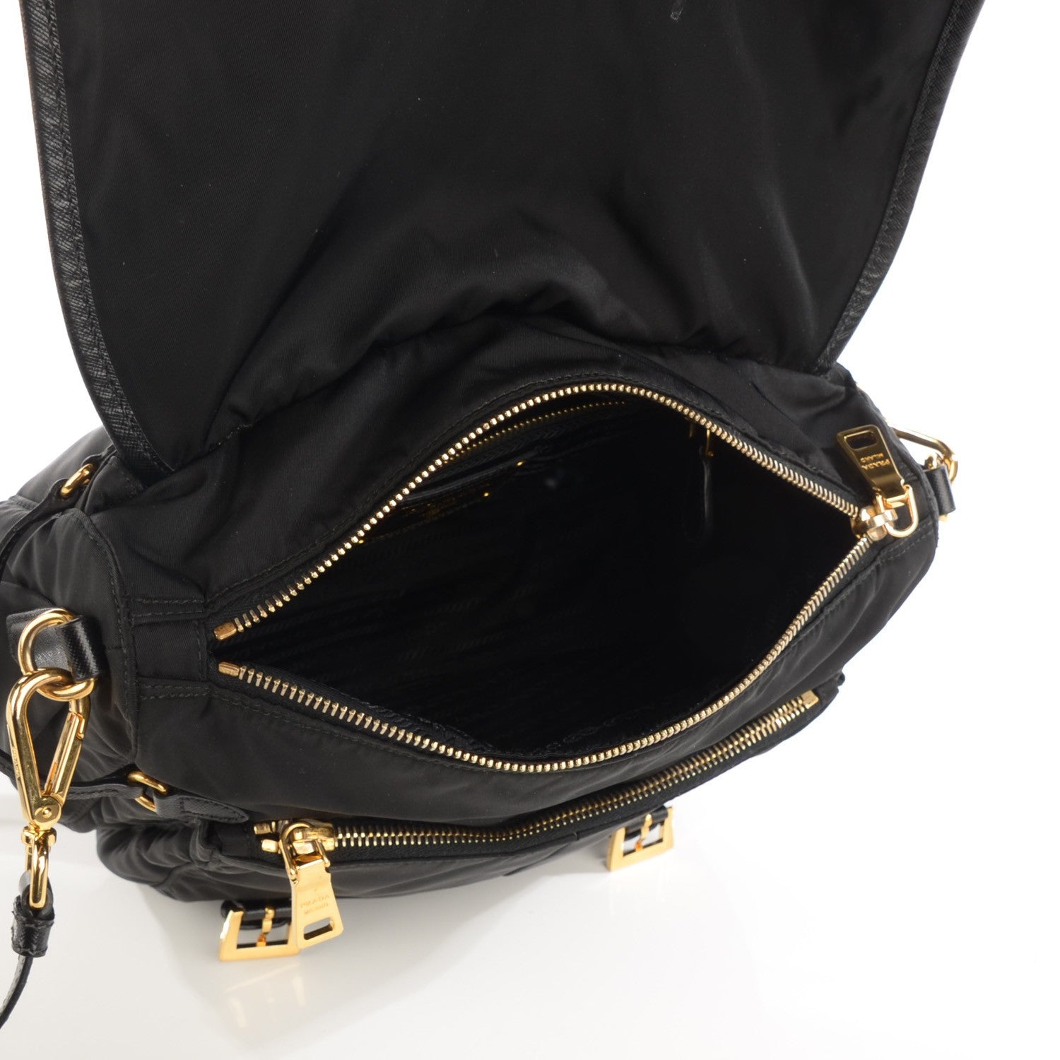 Prada Tessuto Nylon Messenger Bag Nero Black 5 of 8