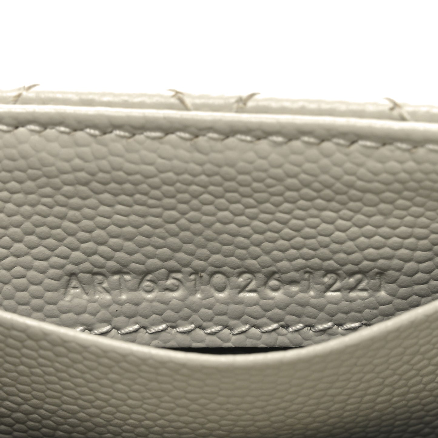 Grain De Poudre Textured Mixed Matelasse Triquilt Small Monogram Envelope Wallet Blanc Vintage