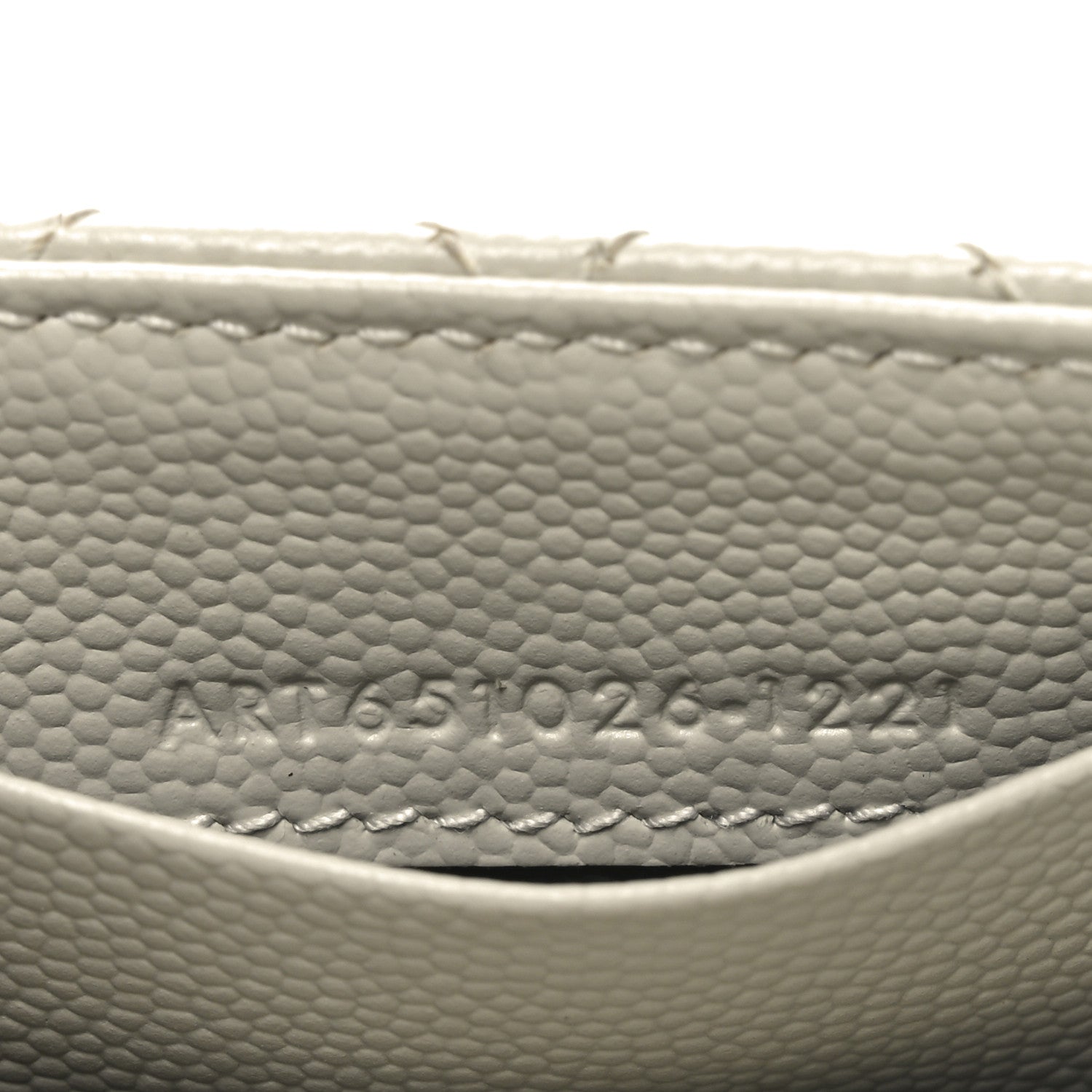 Saint Laurent Grain De Poudre Textured Mixed Matelasse Triquilt Small Monogram Envelope Wallet Blanc Vintage 7 of 9