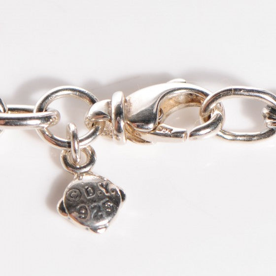 Sterling Silver Pearl Figaro Chain Necklace