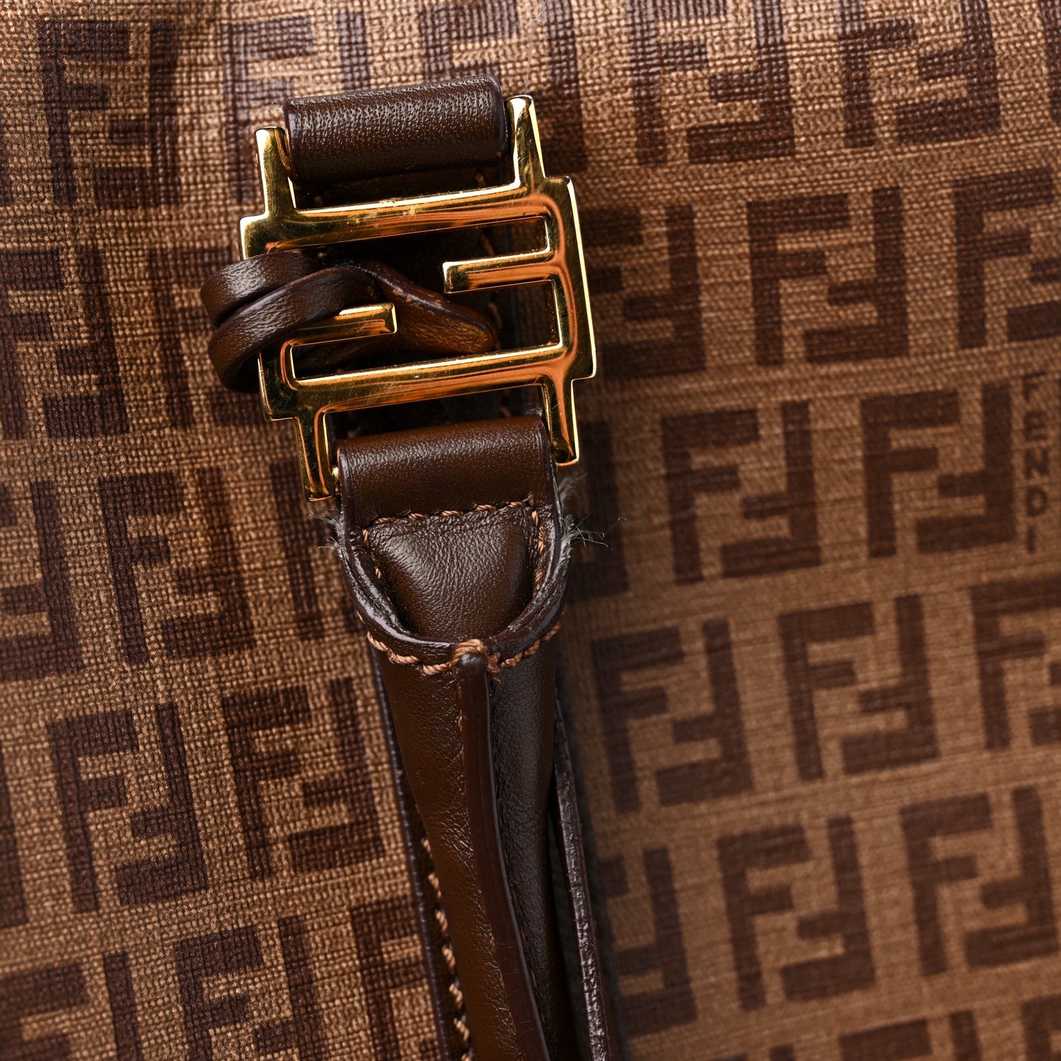 Fendi Zucchino Spalmati Vitello Boston Nocciola Castagna 13 of 14