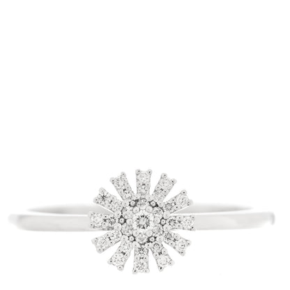 Damiani 18K White Gold Diamond Margherita Ring 58 8.25 1 of 6