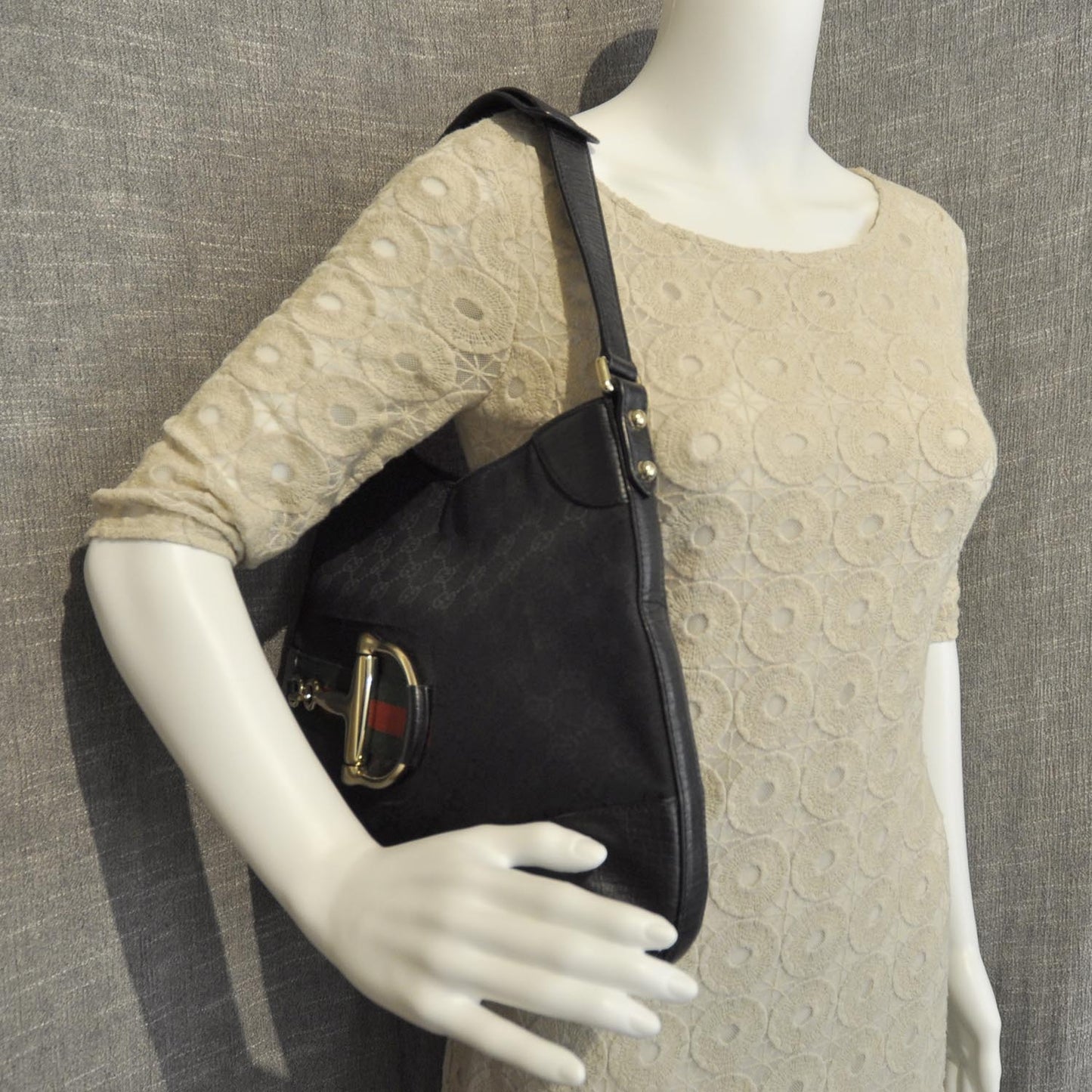 Monogram Web Hasler Hobo Black