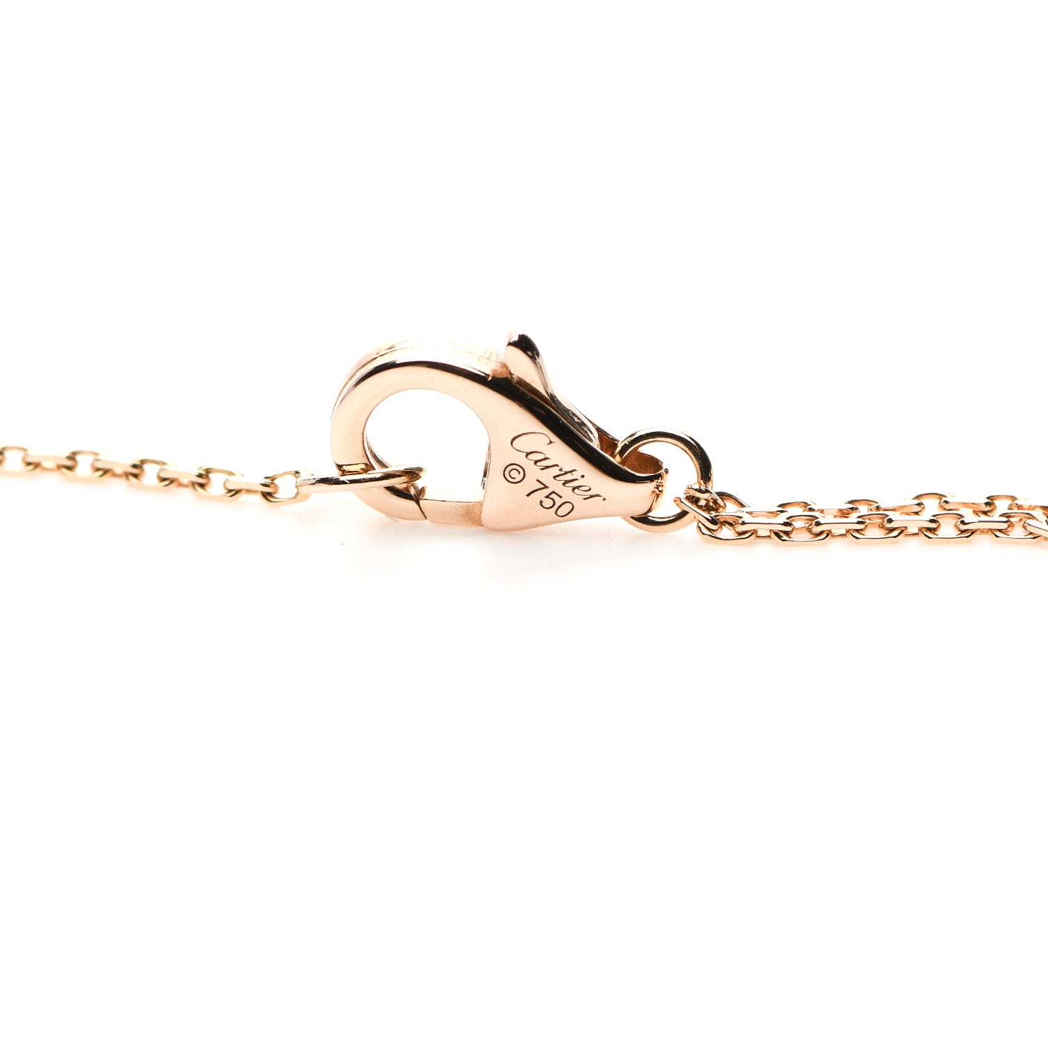 Cartier 18K Pink Yellow White Gold Trinity Double Chain Pendant Necklace 4 of 5