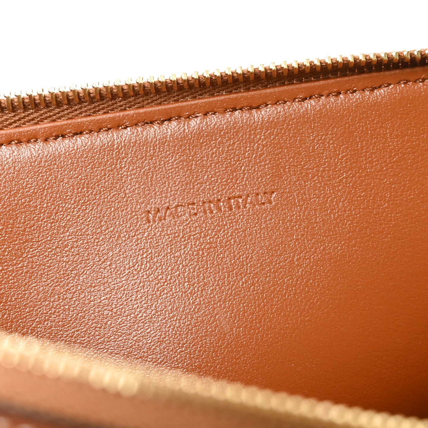 Smooth Calfskin Small Pouch With Strap Tan