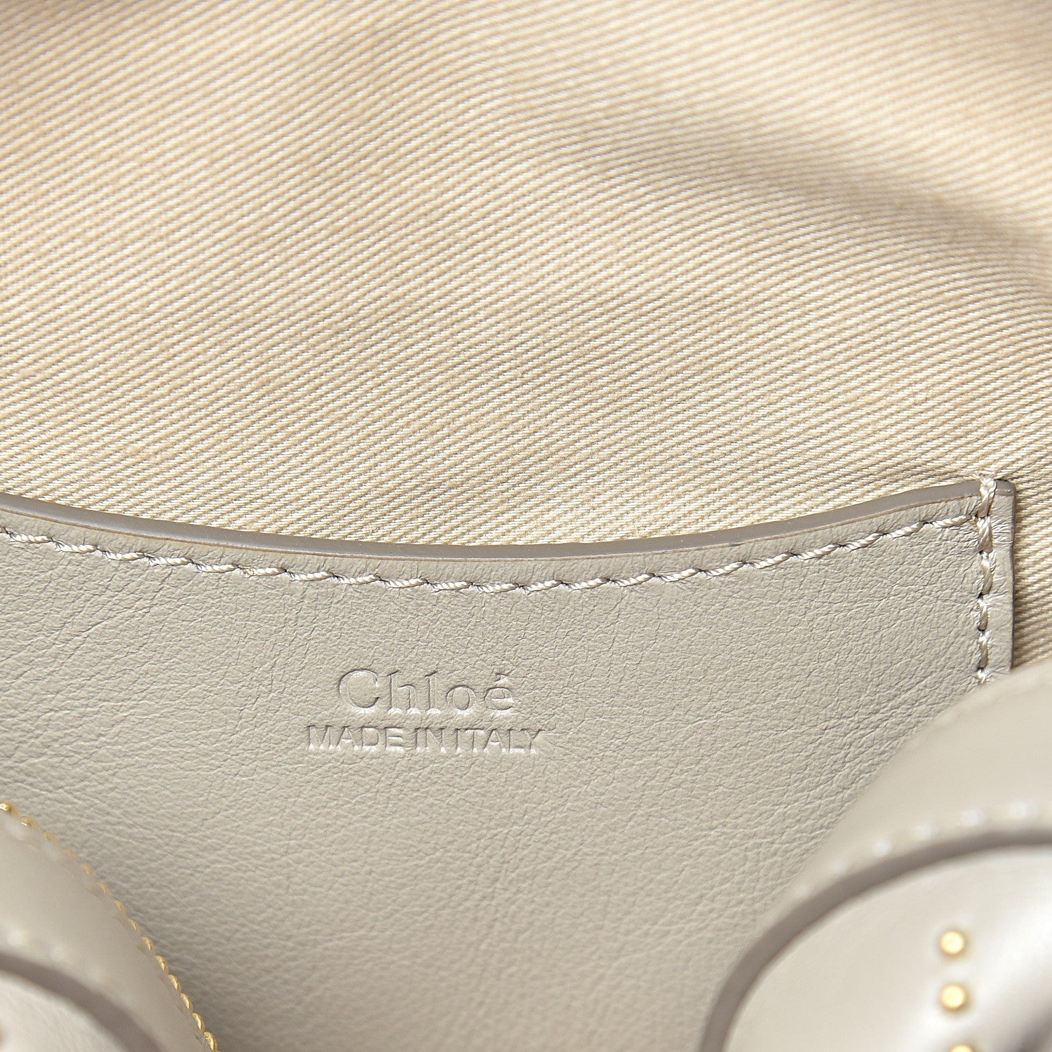 Chloe Smooth Calfskin Little Horses Embroidered Shoulder Bag Pastel Grey 6 of 10