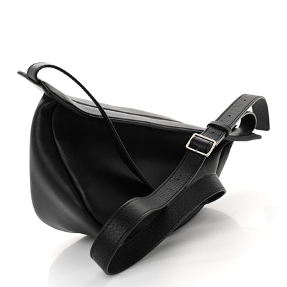 The Row Smooth Calfskin Small Slouchy Banana Bag Black 3 of 9