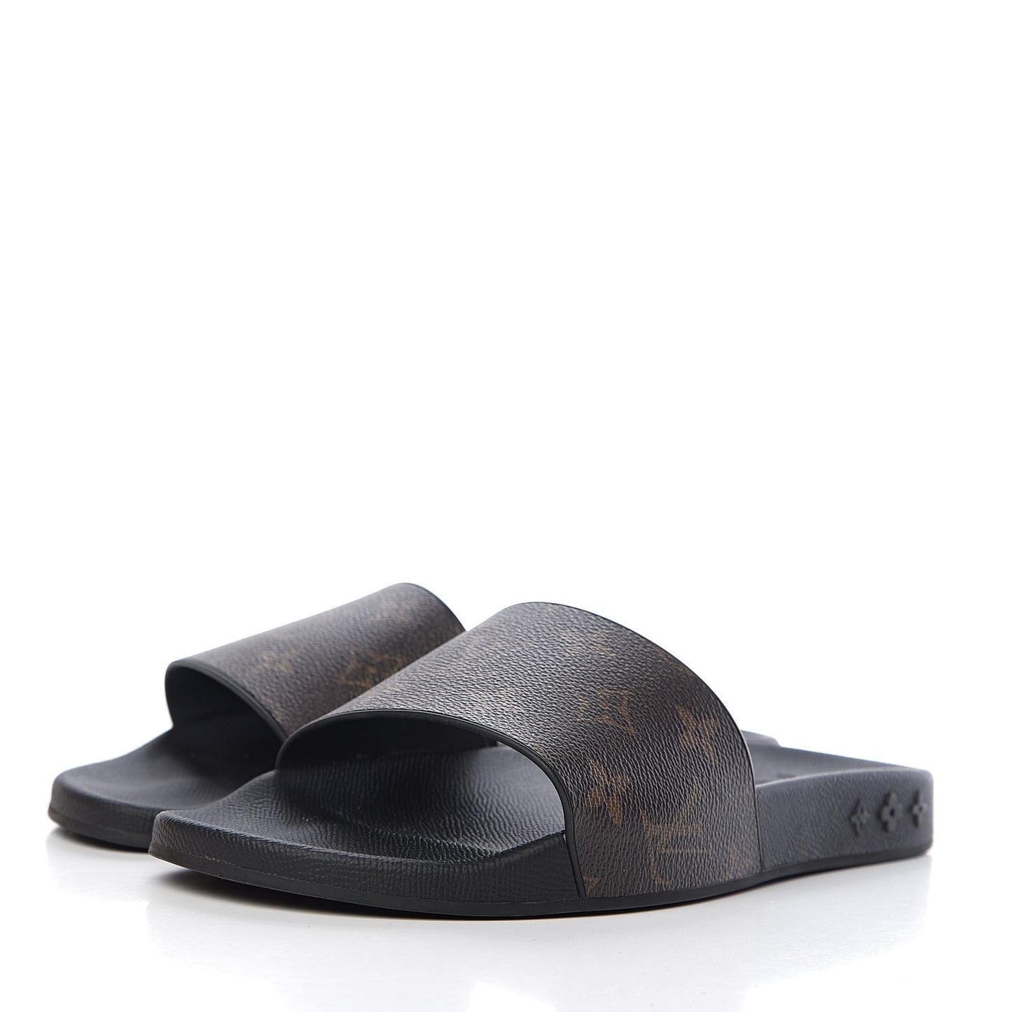 Rubber Monogram Mens Waterfront Mules 5 Macassar