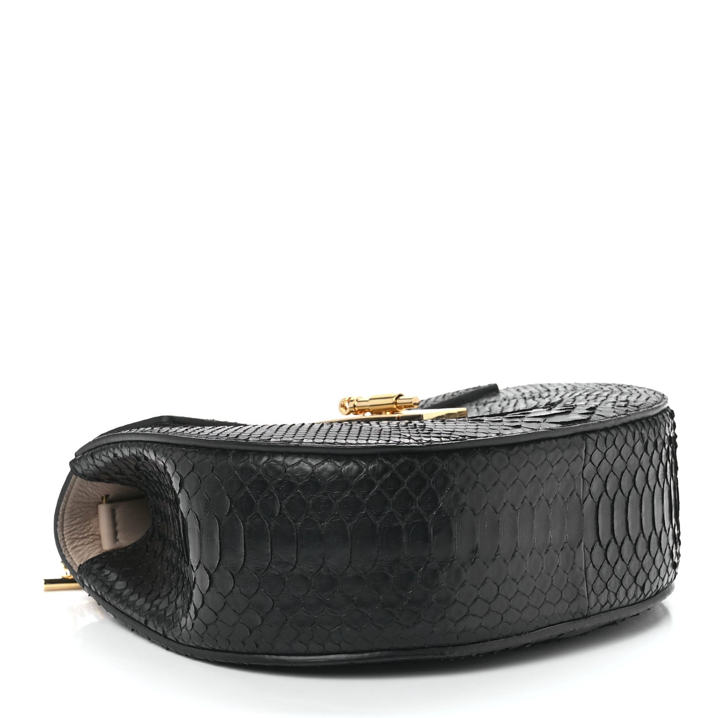 Snakeskin Drew Shoulder Bag Black