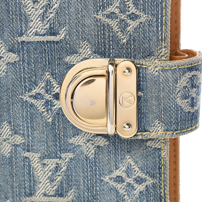 Louis Vuitton Monogram Denim Agenda PM Blue 7 of 12