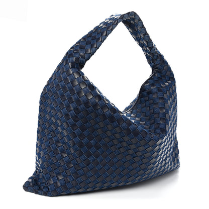 Bottega Veneta Denim Calfskin Intrecciato Large Hop Abyss Indigo 3 of 10