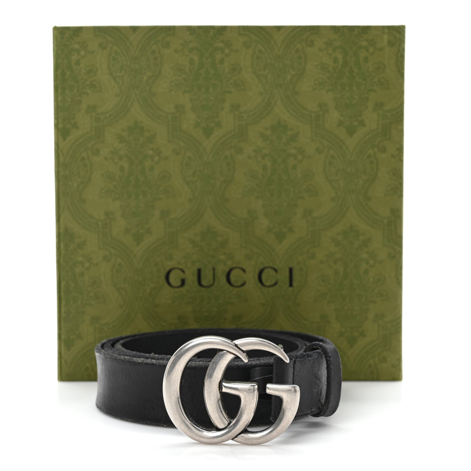 Gucci Faded Calfskin Double G 30mm Belt 85 34 Black 5 of 5