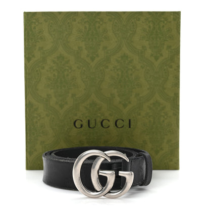 Gucci Faded Calfskin Double G 30mm Belt 85 34 Black 5 of 5