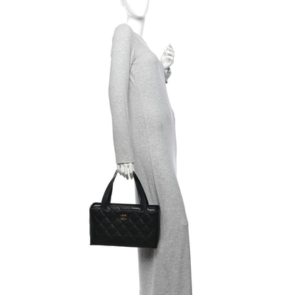 Chanel Lambskin Quilted Shoulder Bag Black Black 2 of 14