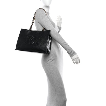 Chanel Shiny Aged Calfskin Shopping Bag Black 2 of 13