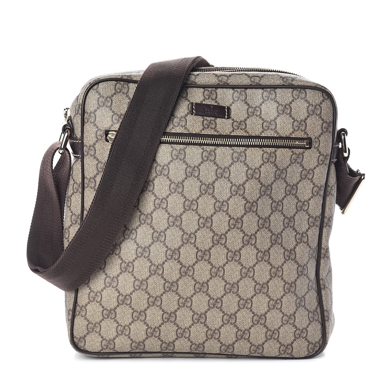 GG Plus Monogram Medium Messenger Bag Dark Brown