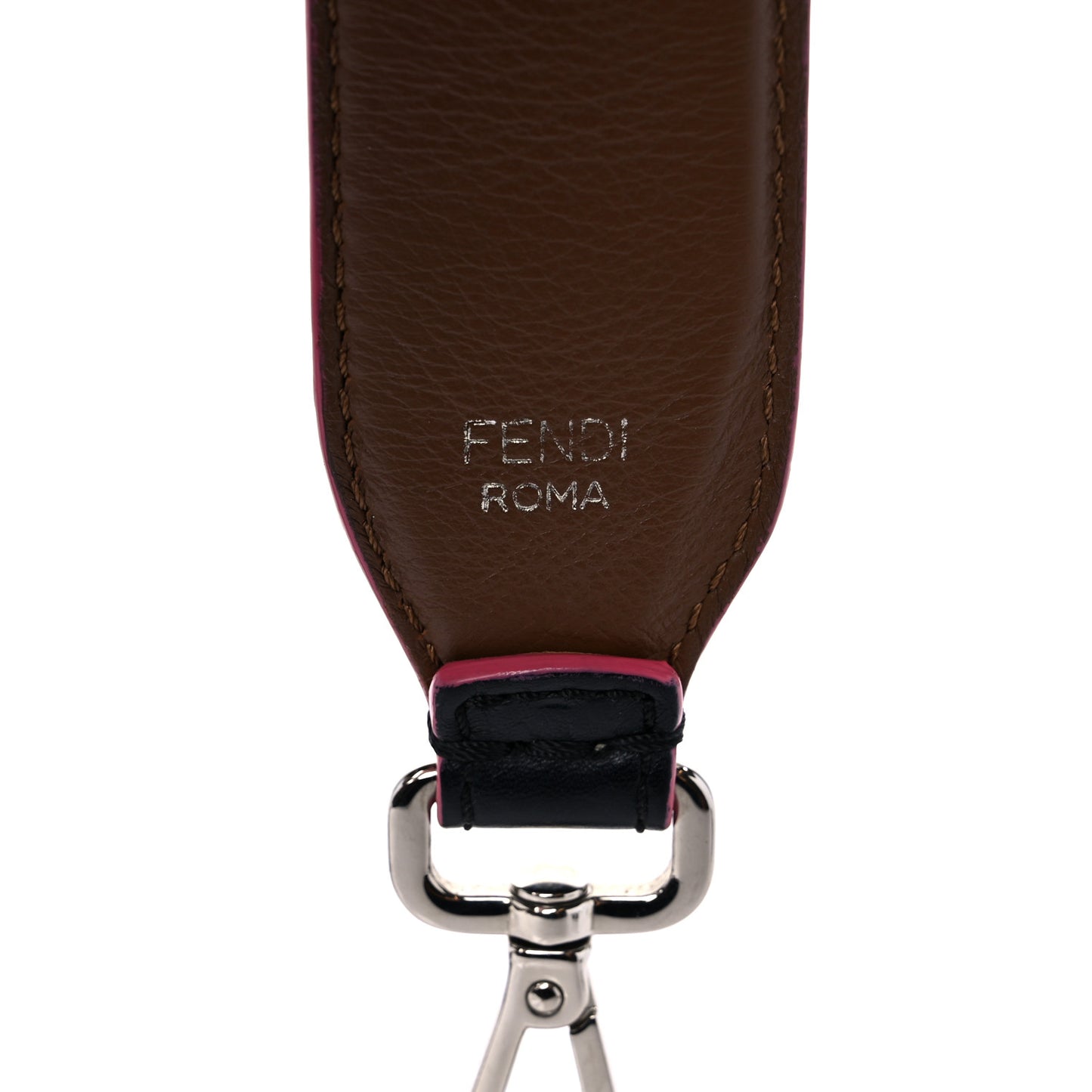 Vitello Dolce Plexiglass Bi-Color Studded Strap You Black Brownie Multicolor