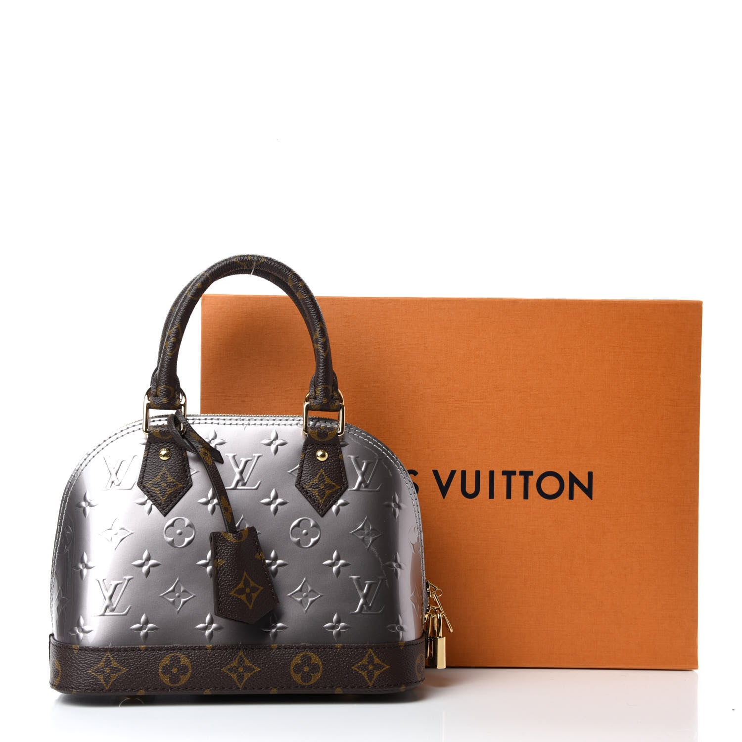 Louis Vuitton Vernis Monogram Alma BB Taupe Metallise 10 of 10