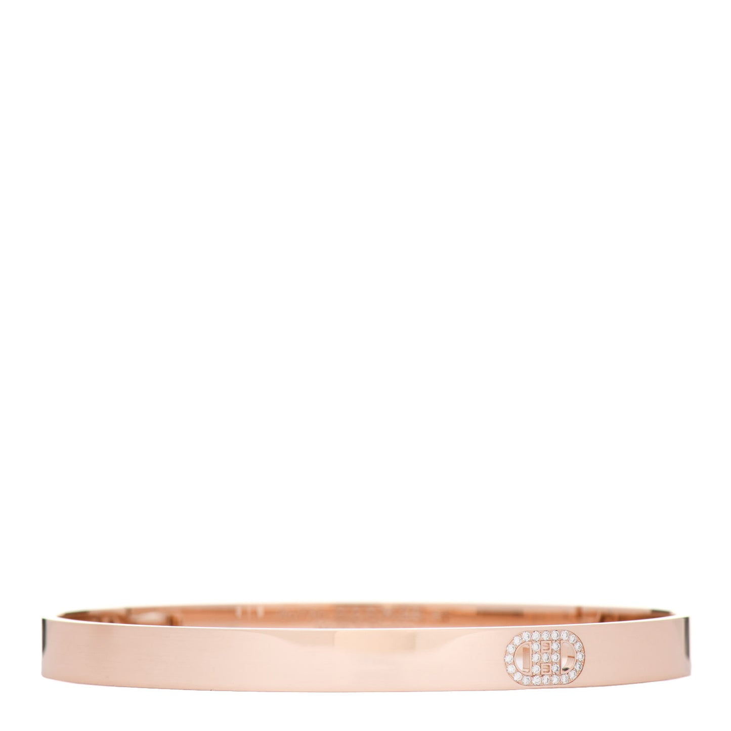18K Rose Gold Diamond PM H D'Ancre Bracelet ST
