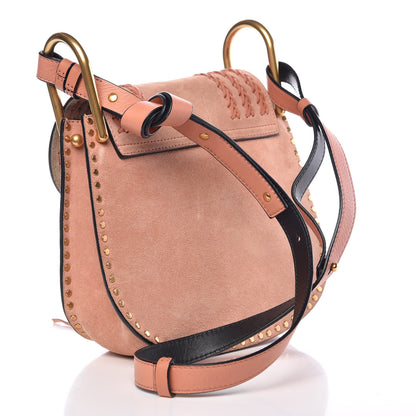 Chloe Suede Braided Small Hudson Shoulder Bag Sheer Pink 3 of 10