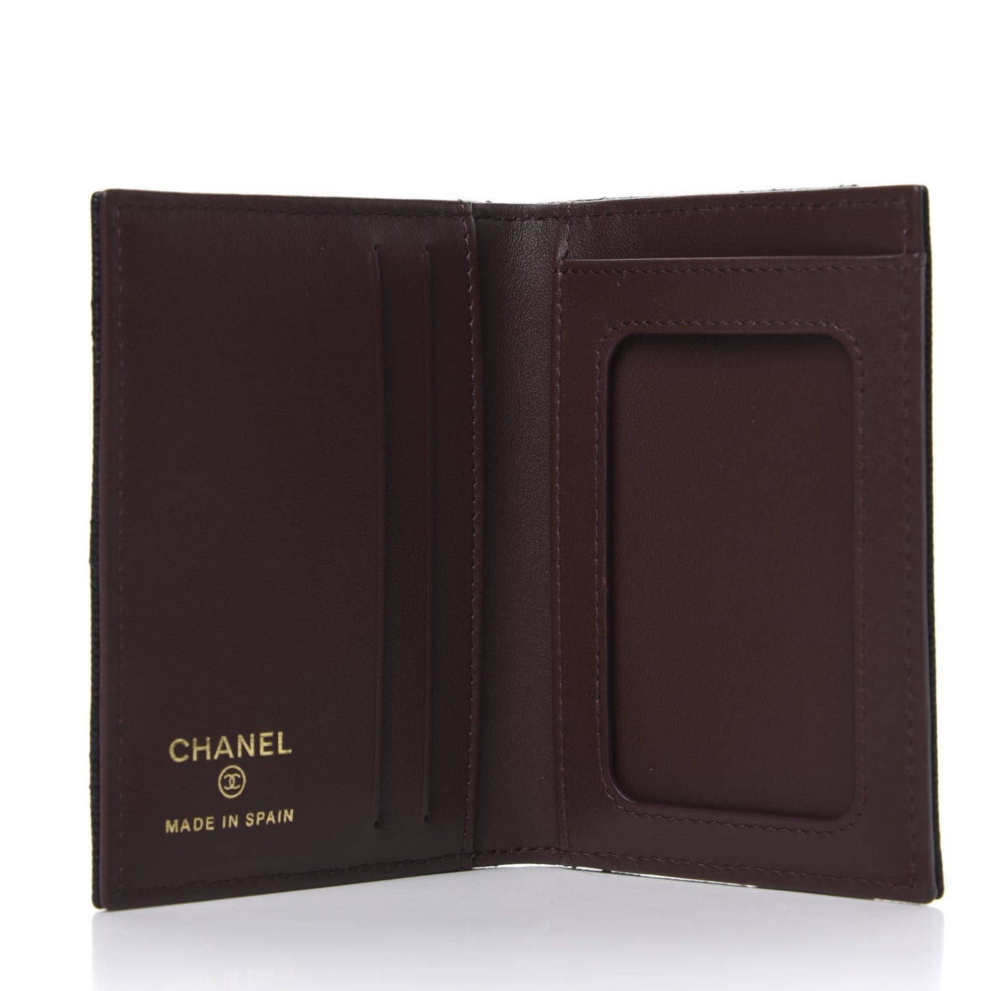 Caviar Quilted Card Holder Wallet Black